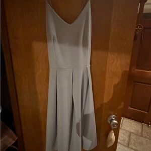 Elegant Gray Sleeveless Dress